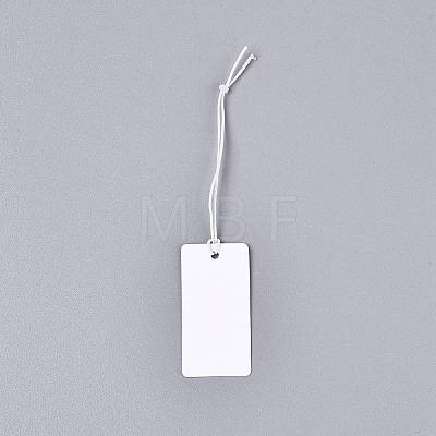 Rectangle Blank Paper Price Tags with Cord CDIS-S023-2-01-1
