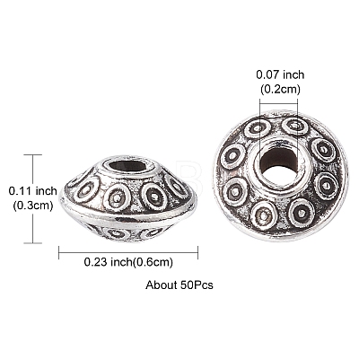 Tibetan Style Alloy Spacer Beads TIBEB-YW0001-07-1