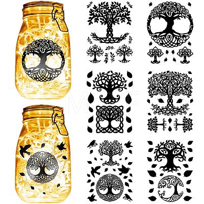 6 Sheets 6 Styles Religion Self-Adhesive PVC Waterproof Picture Stickers DIY-WH0605-010-1