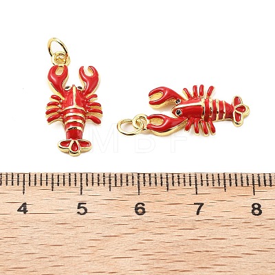 Brass Enamel Pendants X-KK-L237-027G-02-1