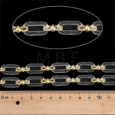 Rack Plating Acrylic & CCB Plastic Chain CHAC-H001-01L-1