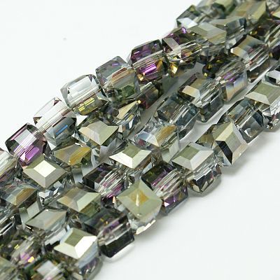 Electorplated Glass Beads EGLA-E006-1C-1