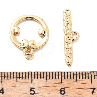 Brass Toggle Clasps KK-L222-011G-1