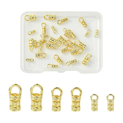 30Pcs 3 Styles Brass Cord End FIND-CJ0004-61-1