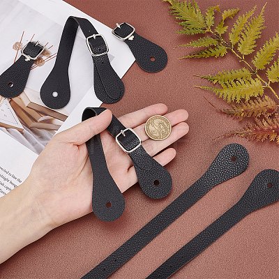 4Pcs PU Leather Spur Straps AJEW-GF0005-27A-1