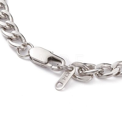 Men's 304 Stainless Steel Cuban Chains Bracelets and Necklaces Jewelry Sets SJEW-JS01159-1