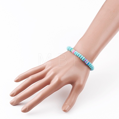 Handmade Polymer Clay Beaded Stretch Bracelets for Kids BJEW-JB05919-1