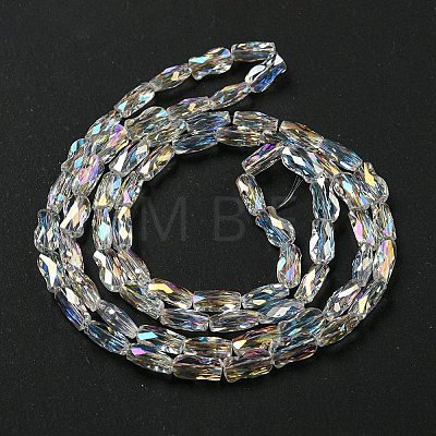 Transparent Electroplate Glass Beads Strands GLAA-G116-01A-AB01-1