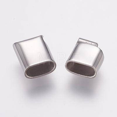 Tarnish Resistant 304 Stainless Steel Magnetic Clasps with Glue-in Ends STAS-G136-05P-1