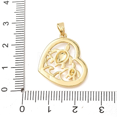 Mother's Day Brass Enamel Pendants KK-CBA5C1E-02G-1