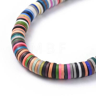 Polymer Clay Heishi Beads Beads Stretch Bracelets BJEW-JB04449-02-1
