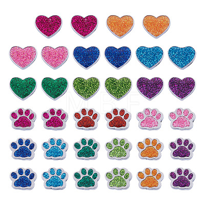Alloy Enamel Slider Charms and Large Hole Beads ENAM-CD0001-07-1