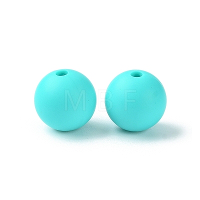 Round Food Grade Eco-Friendly Silicone Focal Beads SIL-F003-01E-1