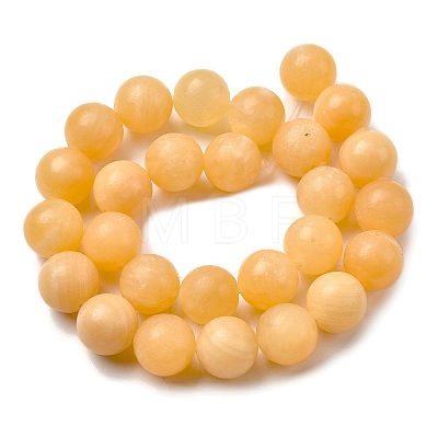 Natural Yellow Jade Bead Strands G-K121-01-12mm-1