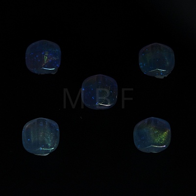 UV Plating Luminous Transparent Acrylic Beads OACR-P010-01C-1