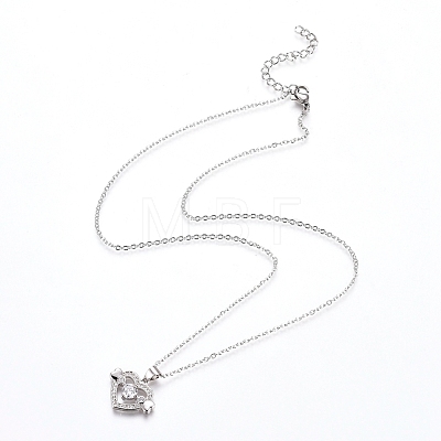 304 Stainless Steel Chain Necklaces NJEW-G335-43P-1
