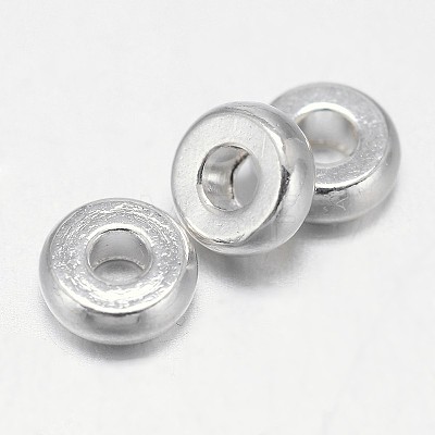 Flat Round Brass Spacer Beads X1-KK-L106A-01S-1