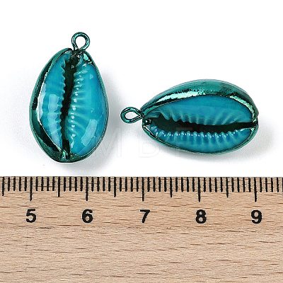 Spray Painted Natural Cowrie Shell Pendants SHEL-K006-49C-1