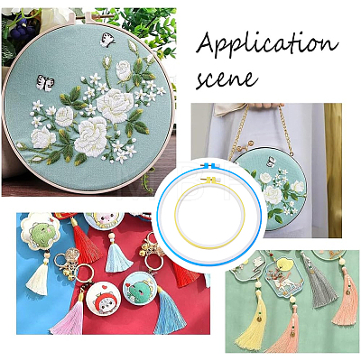 2Pcs 2 Colors Embroidery Hoops DIY-GF0014-40-1