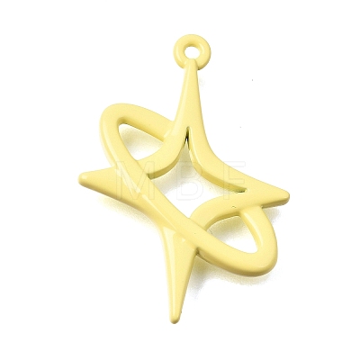 Spray Painted Alloy Pendants AL-CBA31C4-01C-1