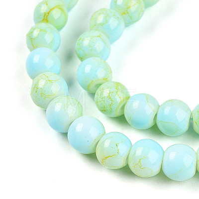 Baking Painted Glass Beads Strands DGLA-N003-6mm-C04-1