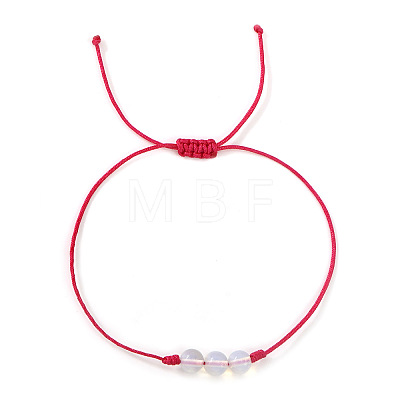 Adjustable Glass Bead Nylon Cord Braided Bead Bracelets NA1872-3-1