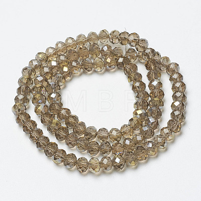 Electroplate Transparent Glass Beads Strands EGLA-A034-T6mm-H10-1