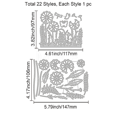 Carbon Steel Cutting Dies Stencils DIY-WH0309-1169-1