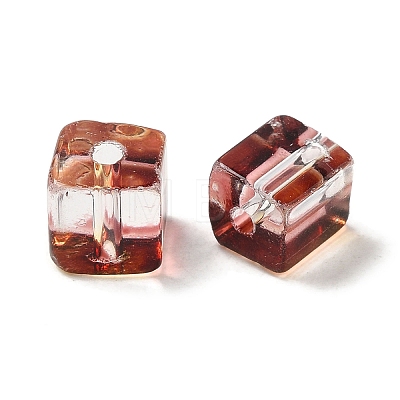 Two Tone Transparent Glass Beads GLAA-NH0001-03C-1