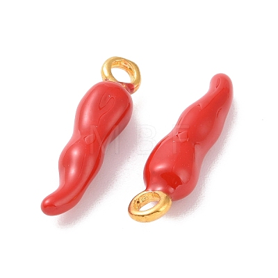 Brass Enamel Pendants X-PALLOY-H003-1G-1