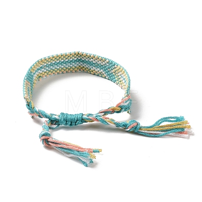 Polyester-cotton Braided Rhombus Pattern Cord Bracelet FIND-PW0013-001A-16-1