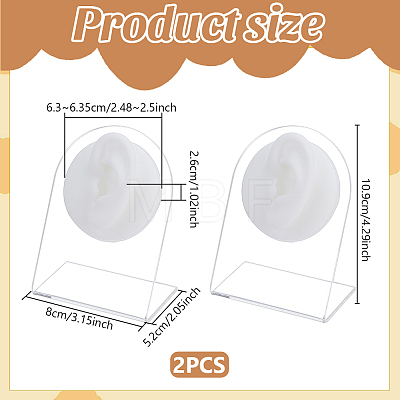 2Pcs 2 Styles Soft Silicone Ear Displays Mould ODIS-UN0001-28A-1