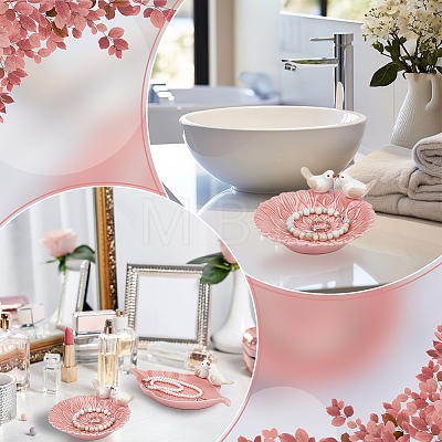 2Pcs 2 Style Ceramic Jewelry Plates AJEW-PH0006-43B-1