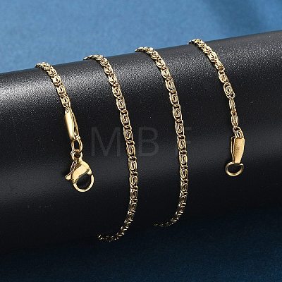 304 Stainless Steel Lumachina Chain Necklaces NJEW-F248-17A-G-1