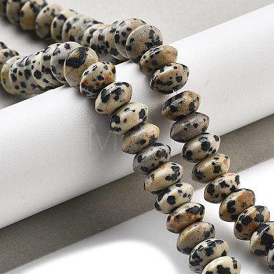 Natural Dalmatian Jasper Beads Strands G-P559-A01-02-1