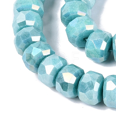 Anti-Tarnish Electroplate Glass Beads Strands GLAA-T025-10mm-11T-1