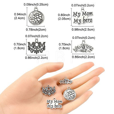 40Pcs 4 Styles Mother's Day Theme TIBEP-YW0001-82-1