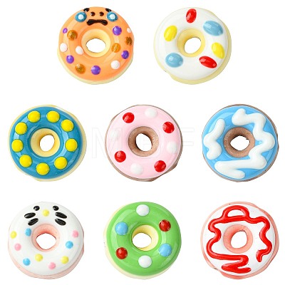 8Pcs 8 Colors Handmade Porcelain Enamel Beads PORC-FS0001-50-1