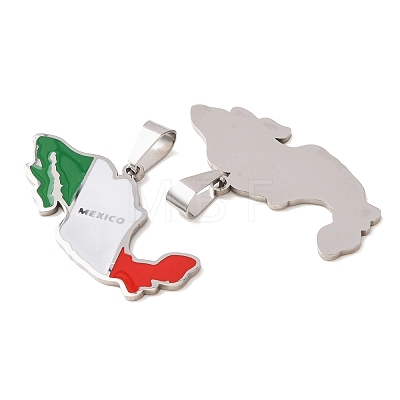 304 Stainless Steel & Enamel Pendants SA-CBA6ECE-01B-P-1