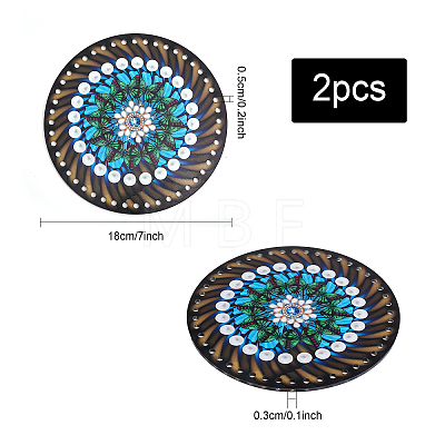 Double-sided Printing Acrylic Crochet Basket Bases DIY-WH0387-40A-1