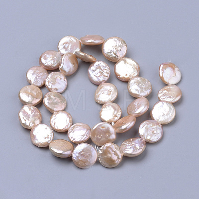 Natural Baroque Pearl Keshi Pearl Beads Strands PEAR-S012-23B-1