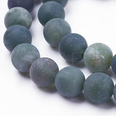 Natural Moss Agate Beads Strands G-F520-58-4mm-1