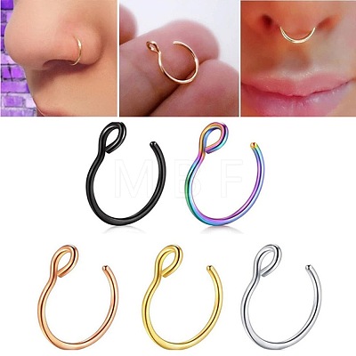 316 Surgical Stainless Steel Clip on Nose Rings WGA7223-04-1