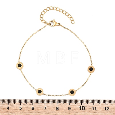 304 Stainless Steel Pave Rhinestone Link Bracelets SA-D001-04A-G-1