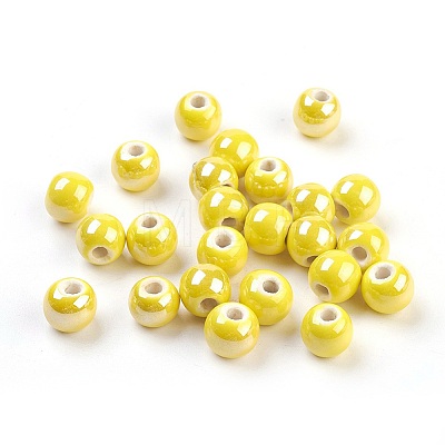 Handmade Porcelain Beads PORC-D001-10mm-16-1