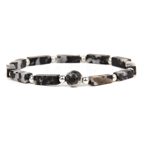 Natural Zebra Jasper Beads Stretch Bracelets for Men Women ZE2494-5-1