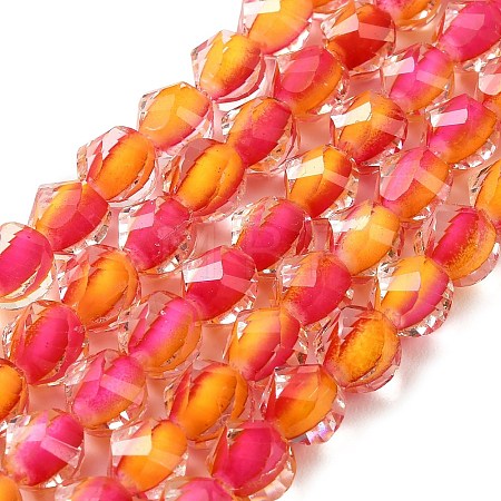 Two Tone Resin Beads Strands GLAA-T035-02C-1