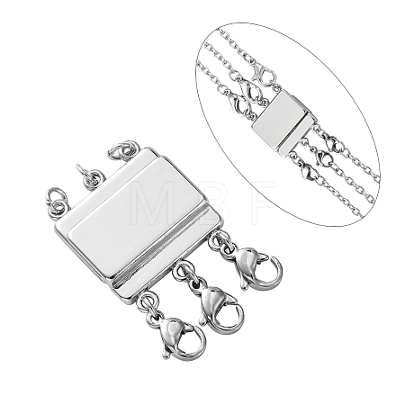 Zinc Alloy Box Magnetic Clasps Converter PALLOY-C159-02P-1