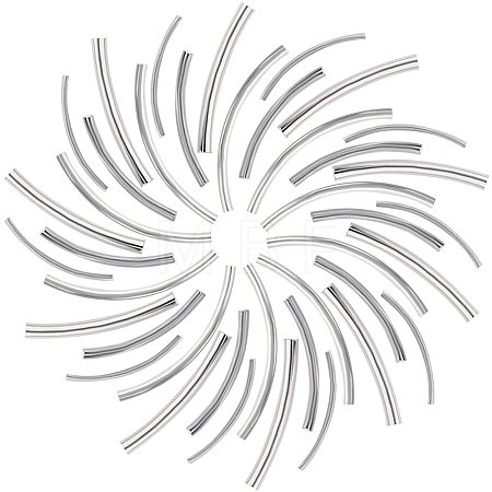 40Pcs 4 Styles Brass Tube Beads KK-CN0002-90-1