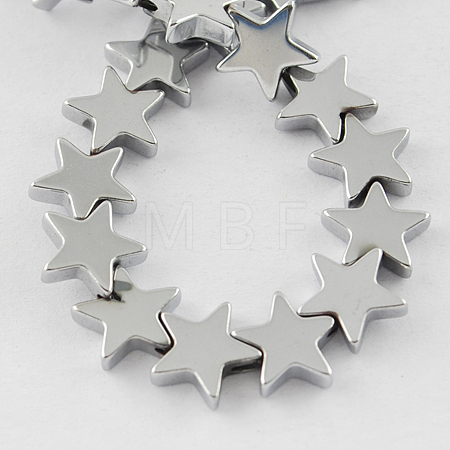 Non-magnetic Synthetic Hematite Beads Strands X-G-Q887-6x6mm-7-1